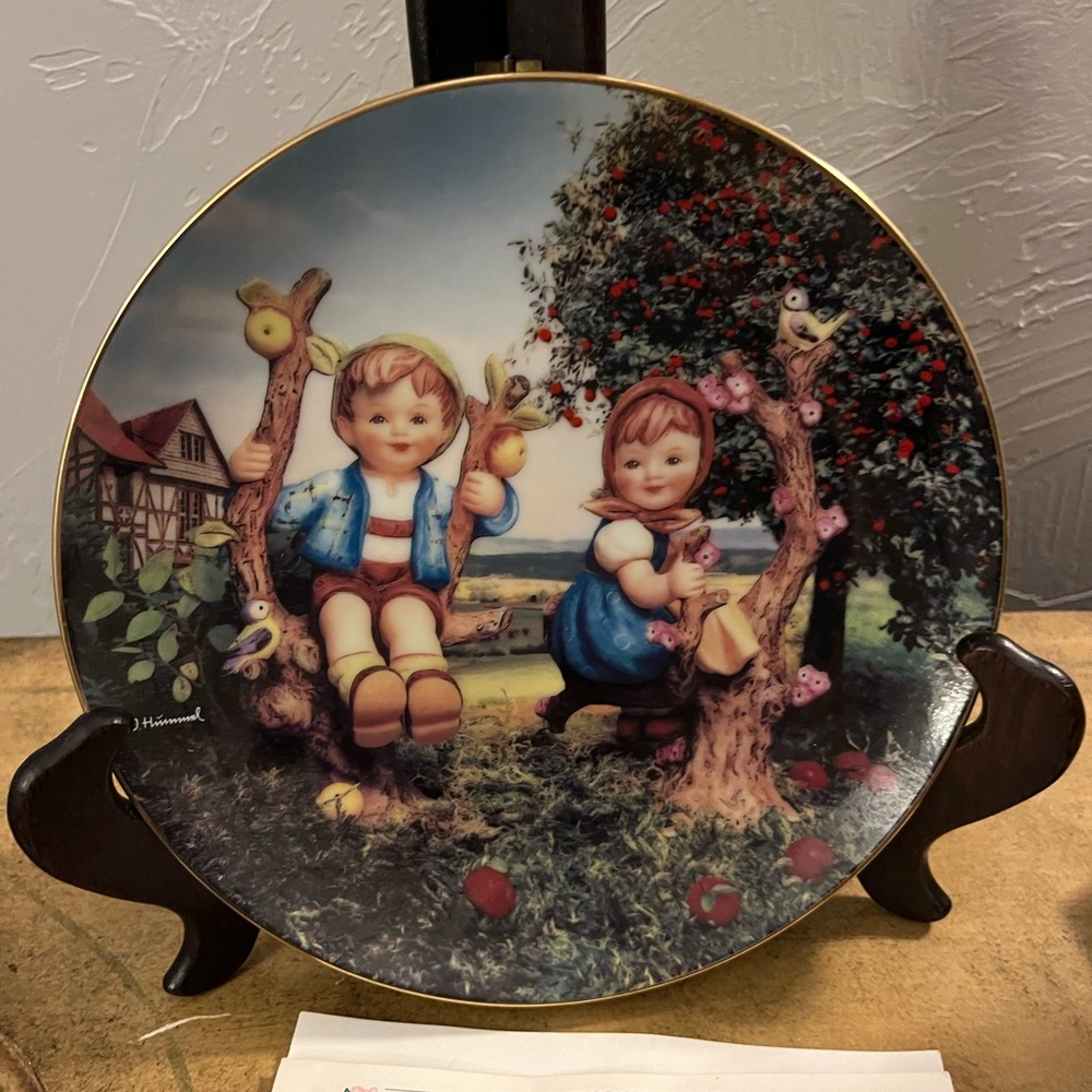 Danbury Mint Hummel Boy and Girl in Tree